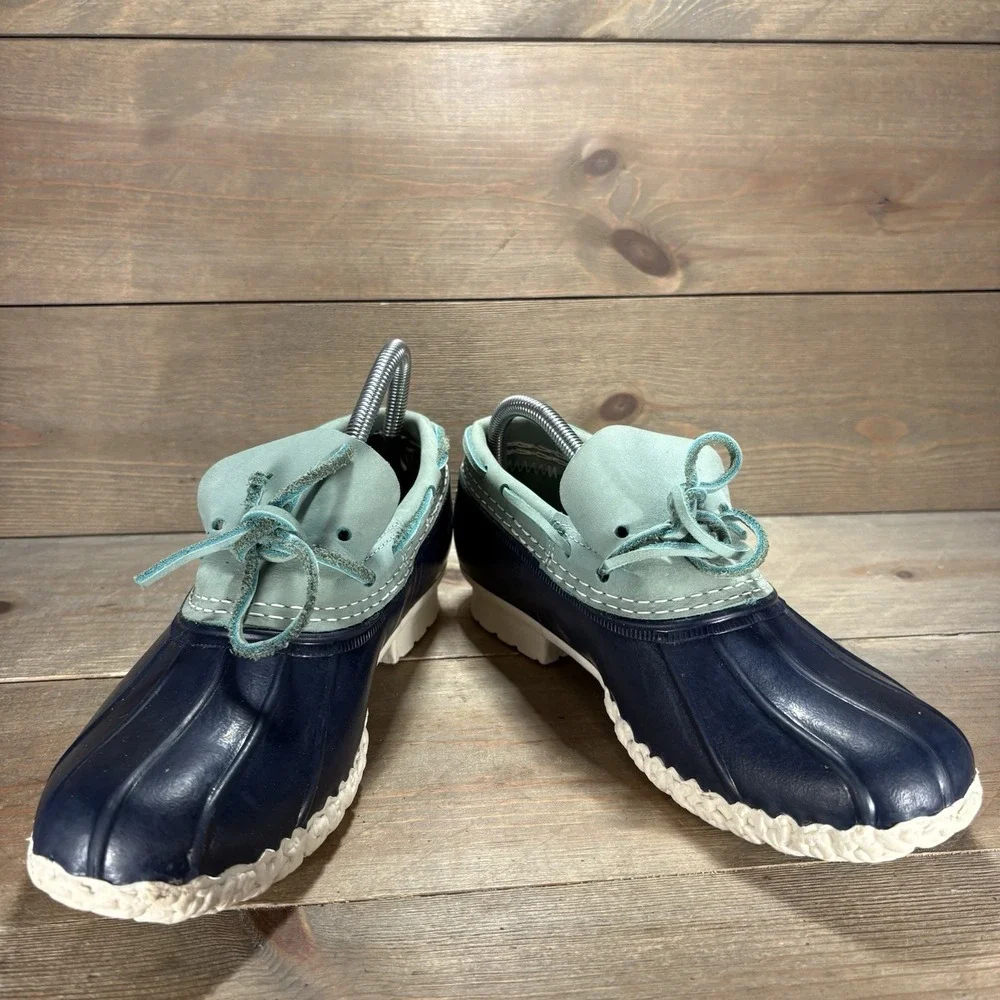 Ll bean moc boots womens size 7 shoes blue green waterproof snow shoes